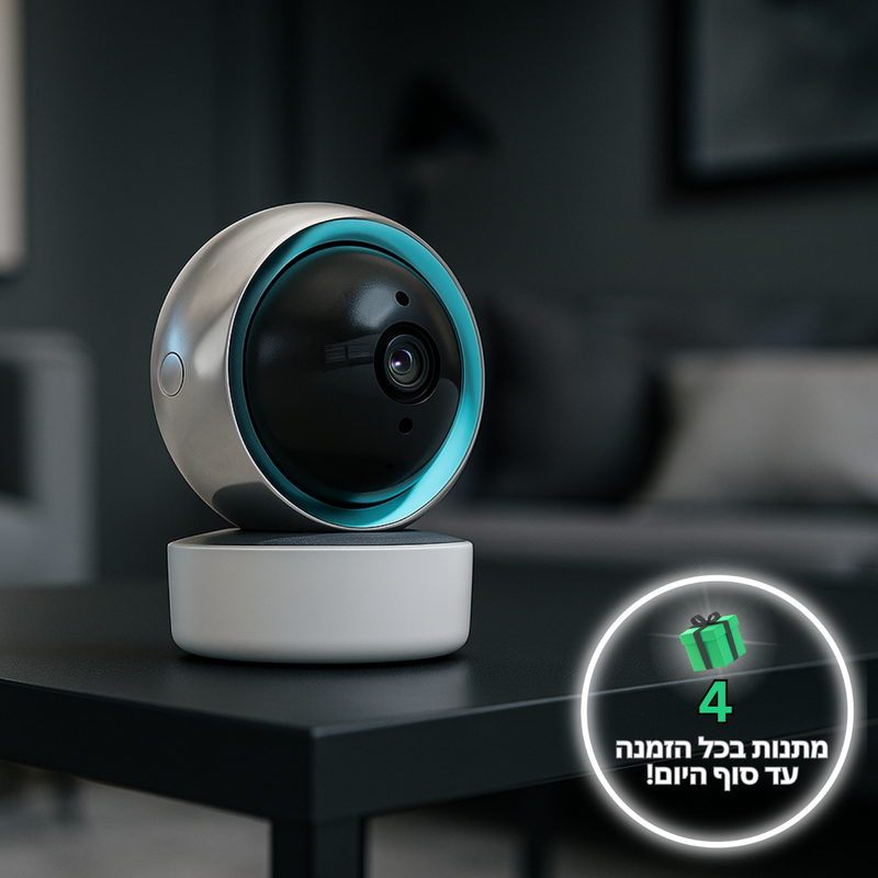 מצלמת אבטחה חכמה 360° עם חיבור WIFI ושליטה מלאה מהאפליקציה