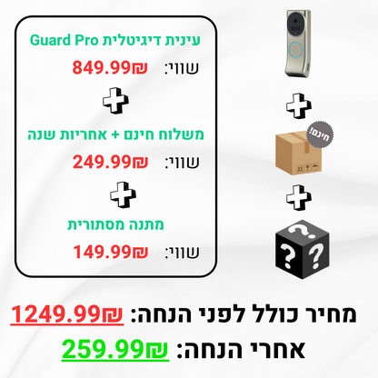 ™Kontrol GUARD PRO | עינית דיגיטלית לדלת עם עדשה כפולה